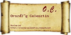 Ország Celesztin névjegykártya